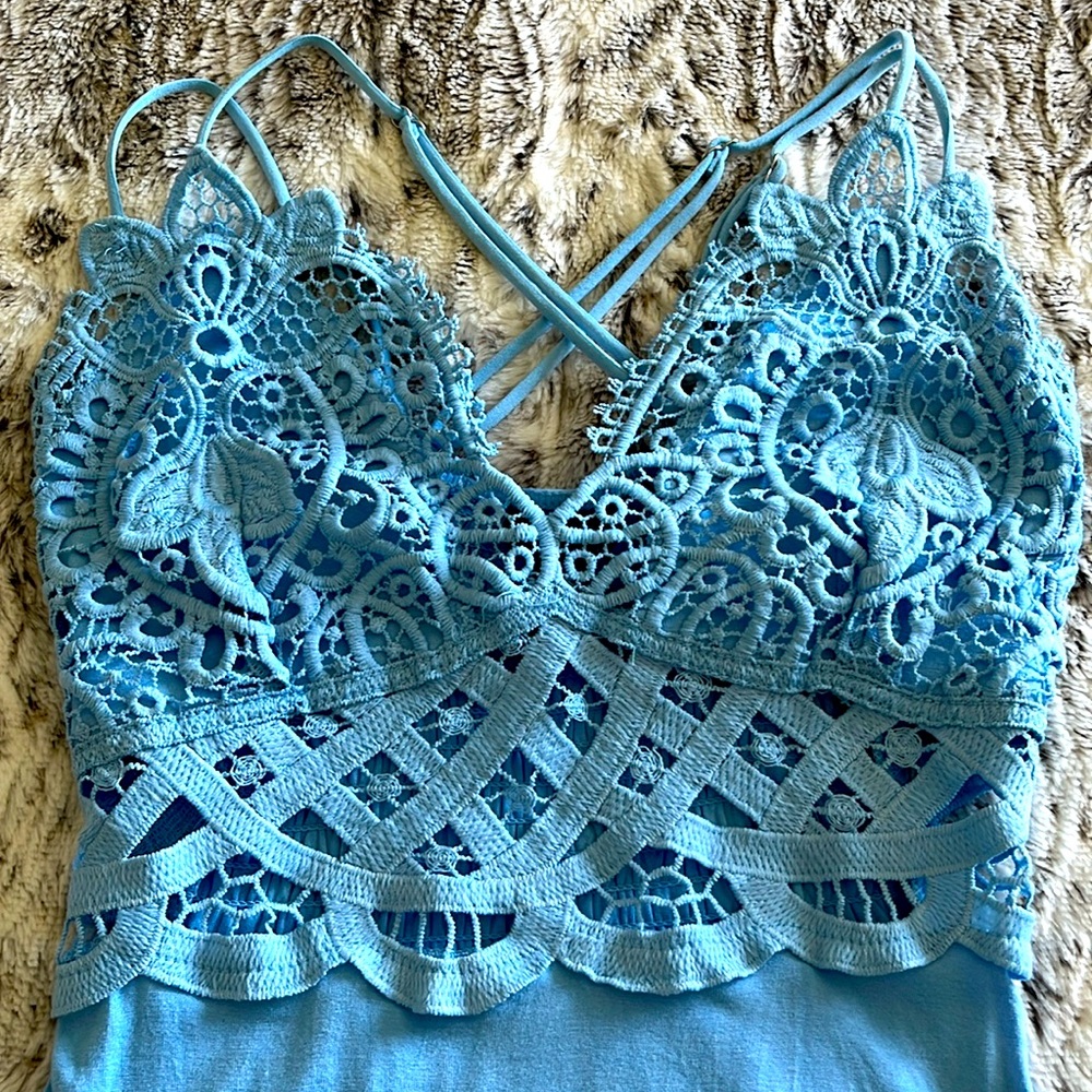 Light blue bodysuit